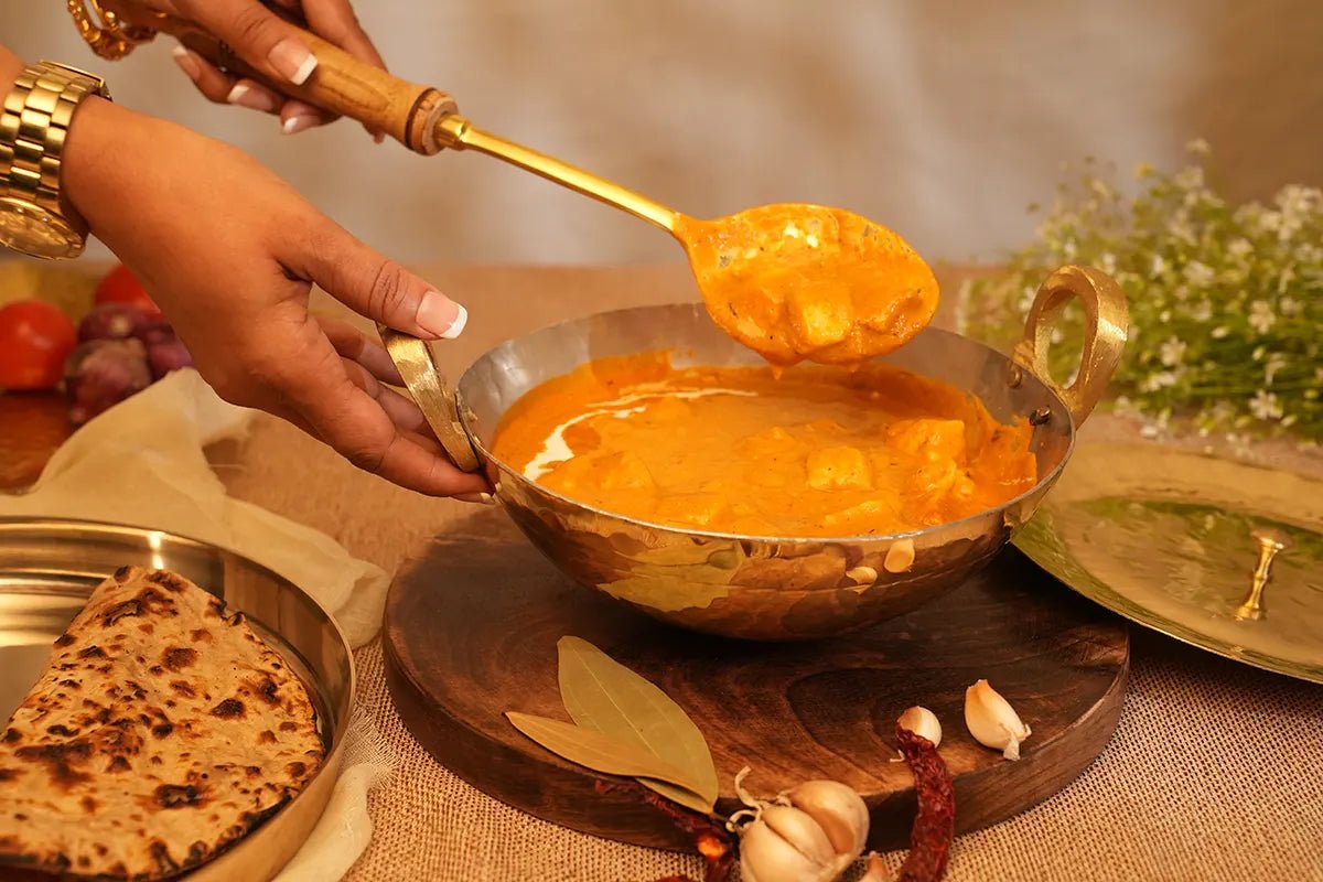 Brass Kadhai with Lid- Tin coated, Naturally Non Stick - Kalasians